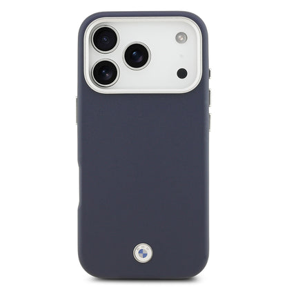 Apple iPhone 17 Pro Kılıf BMW Orjinal Lisanslı M-safe Şarj Özellikli Metal Logolu Tam Kaplama Deri Kapak