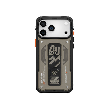 Apple iPhone 17 Pro Kılıf Desenli Airbag Tasarımlı Standlı Skinarma Aegis Kapak