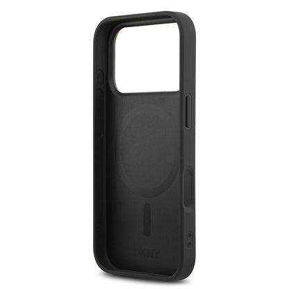 Apple iPhone 17 Pro Kılıf DKNY Orjinal Lisanslı M-safe Şarj Özellikli 3D Yazılı Metal Logolu Kapak