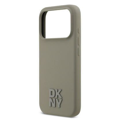 Apple iPhone 17 Pro Kılıf DKNY Orjinal Lisanslı M-safe Şarj Özellikli Metal Logolu Silikon Kapak