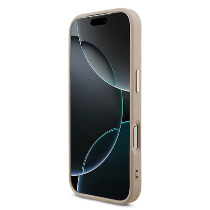 Apple iPhone 17 Pro Kılıf Guess Orjinal Lisanslı Gold Metal Kamera Çerçeveli 4G Desenli Metal Büyük 4G ve Yazı Logolu Kapak