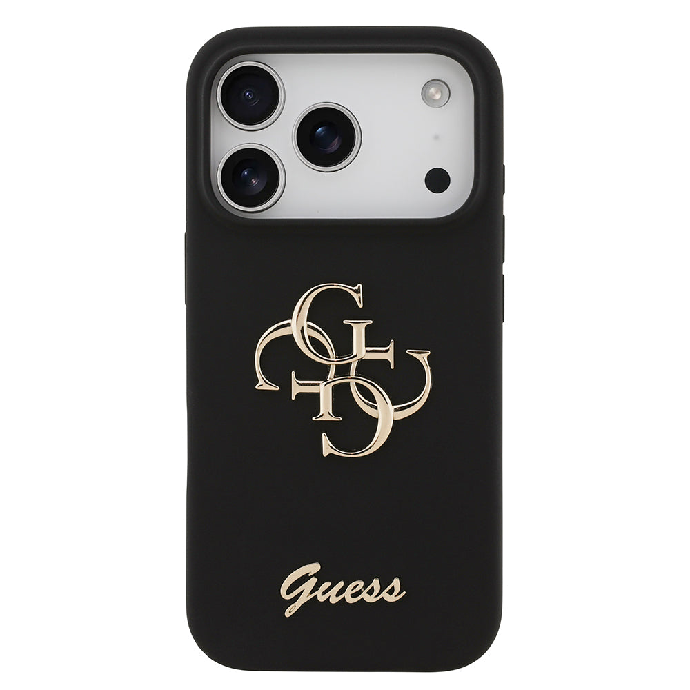 Apple iPhone 17 Pro Kılıf Guess Orjinal Lisanslı Grained Yazı Logolu Kapak