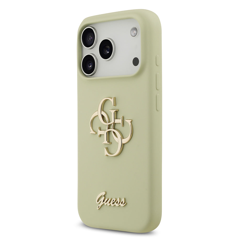 Apple iPhone 17 Pro Kılıf Guess Orjinal Lisanslı Grained Yazı Logolu Kapak
