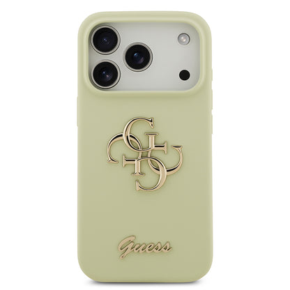 Apple iPhone 17 Pro Kılıf Guess Orjinal Lisanslı Grained Yazı Logolu Kapak