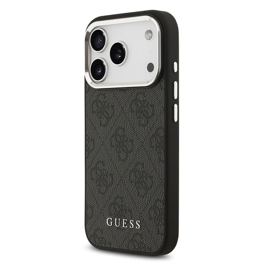 Apple iPhone 17 Pro Kılıf Guess Orjinal Lisanslı M-safe Şarj Özellikli 4G Klasik Yazı Logolu Kapak