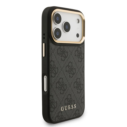 Apple iPhone 17 Pro Kılıf Guess Orjinal Lisanslı M-safe Şarj Özellikli Askılı ve 4G Logo Kartlıklı Kapak