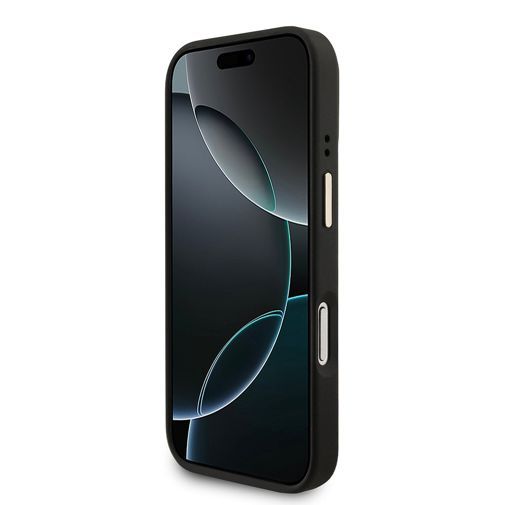 Apple iPhone 17 Pro Kılıf Guess Orjinal Lisanslı M-safe Şarj Özellikli Askılı ve 4G Logo Kartlıklı Kapak