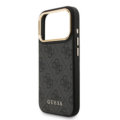 Apple iPhone 17 Pro Kılıf Guess Orjinal Lisanslı M-safe Şarj Özellikli Askılı ve 4G Logo Kartlıklı Kapak