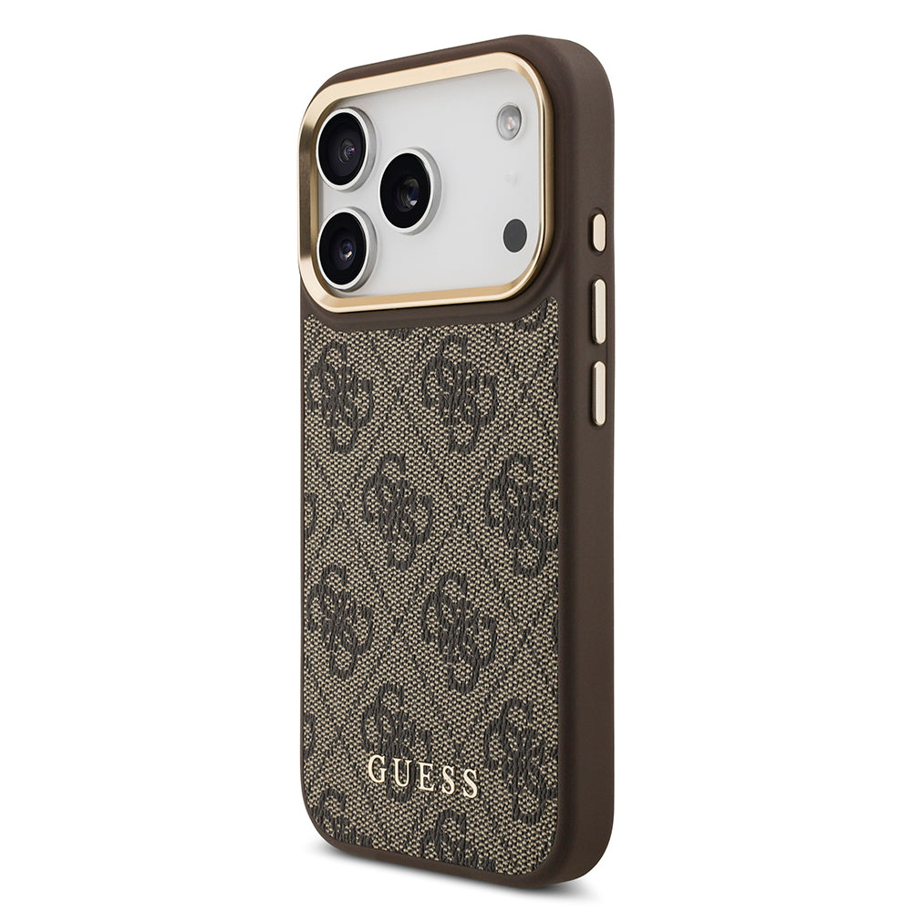 Apple iPhone 17 Pro Kılıf Guess Orjinal Lisanslı M-safe Şarj Özellikli Askılı ve 4G Logo Kartlıklı Kapak
