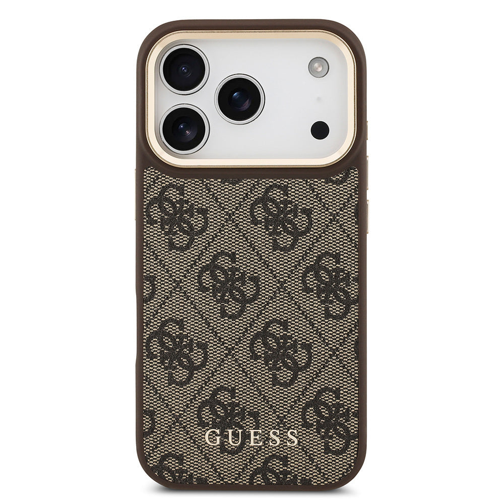 Apple iPhone 17 Pro Kılıf Guess Orjinal Lisanslı M-safe Şarj Özellikli Askılı ve 4G Logo Kartlıklı Kapak