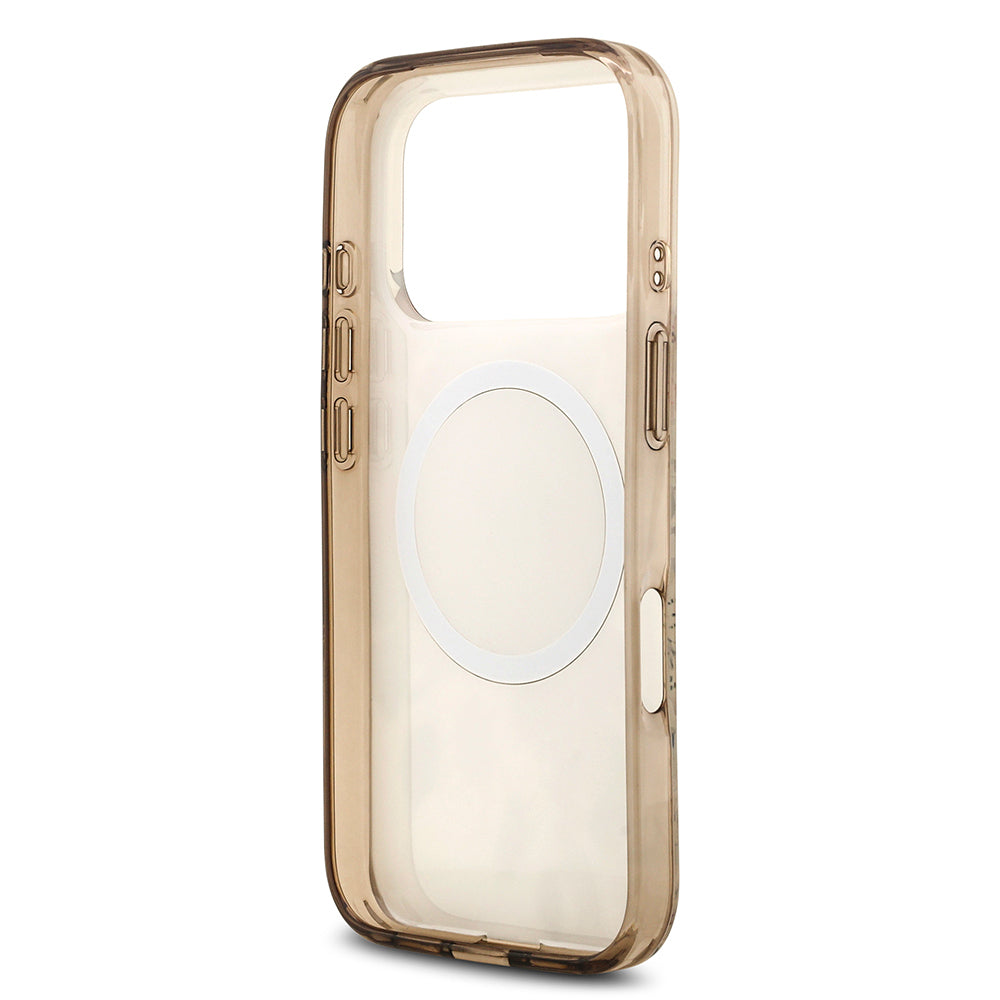 Apple iPhone 17 Pro Kılıf Guess Orjinal Lisanslı M-safe Şarj Özellikli Flower Tonal Circle Kapak