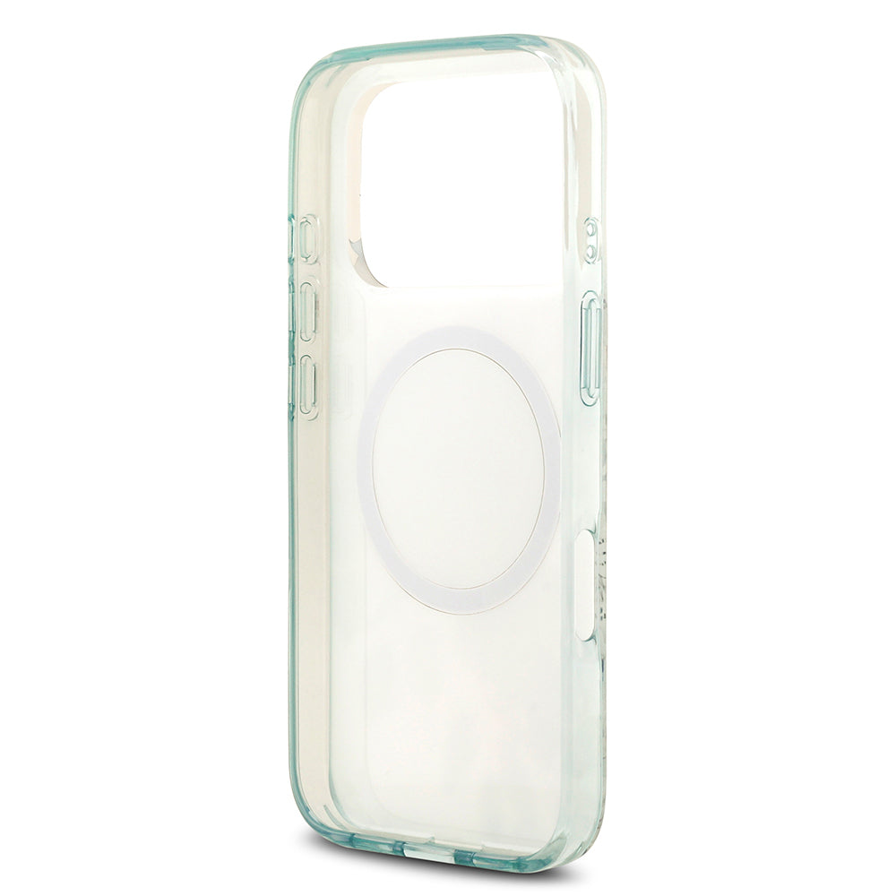 Apple iPhone 17 Pro Kılıf Guess Orjinal Lisanslı M-safe Şarj Özellikli Flower Tonal Circle Kapak