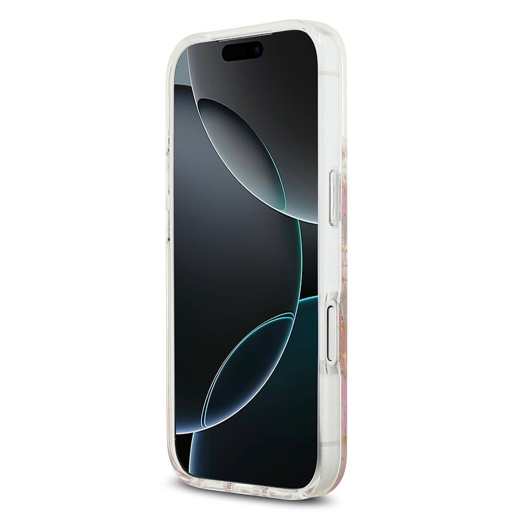Apple iPhone 17 Pro Kılıf Guess Orjinal Lisanslı M-safe Şarj Özellikli Transparan Resin Flowers Kapak