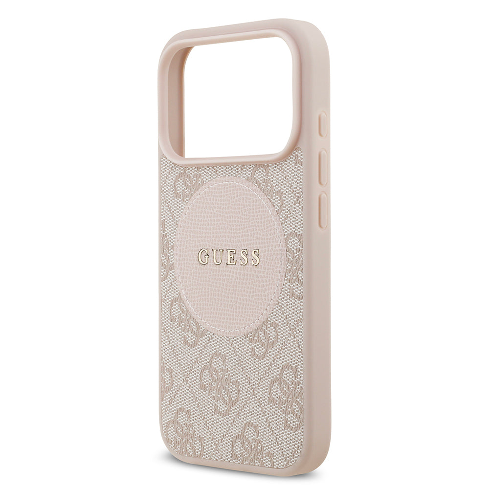 Apple iPhone 17 Pro Kılıf Guess Orjinal Lisanslı M-safe Şarj Özellikli Yazı Logolu Circle Classic Kapak