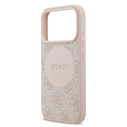 Apple iPhone 17 Pro Kılıf Guess Orjinal Lisanslı M-safe Şarj Özellikli Yazı Logolu Circle Classic Kapak