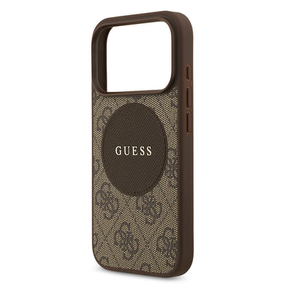 Apple iPhone 17 Pro Kılıf Guess Orjinal Lisanslı M-safe Şarj Özellikli Yazı Logolu Circle Classic Kapak