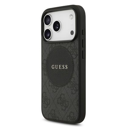 Apple iPhone 17 Pro Kılıf Guess Orjinal Lisanslı M-safe Şarj Özellikli Yazı Logolu Circle Classic Kapak