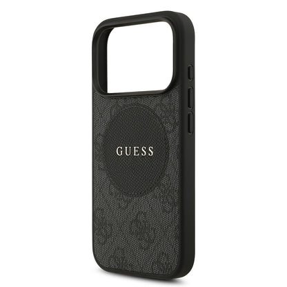 Apple iPhone 17 Pro Kılıf Guess Orjinal Lisanslı M-safe Şarj Özellikli Yazı Logolu Circle Classic Kapak