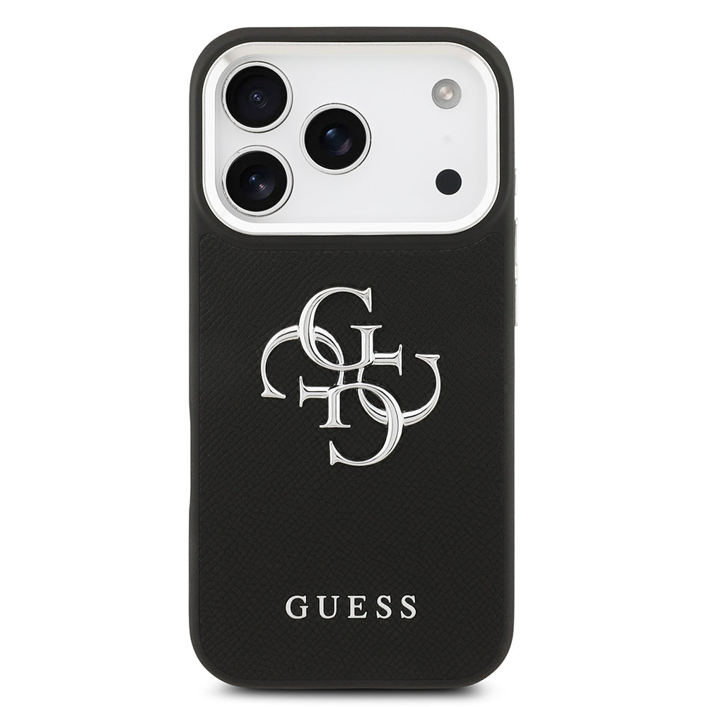 Apple iPhone 17 Pro Kılıf Guess Orjinal Lisanslı PU Deri 4G Büyük Metal Logo Dizaynlı Kapak