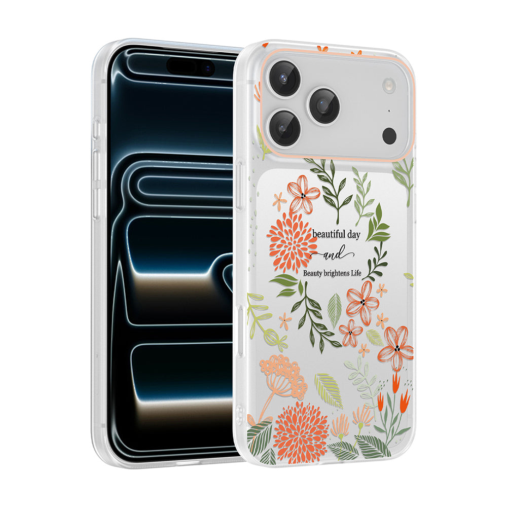 Apple iPhone 17 Pro Kılıf Kamera Korumalı Desenli Zore Klip Kapak