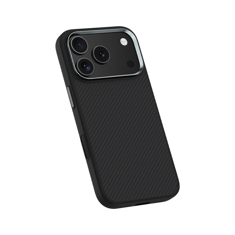 Apple iPhone 17 Pro Kılıf Karbon Fiber M-safe Şarj Özellikli Benks Hybrid ArmorPro 600D Kevlar Kapak
