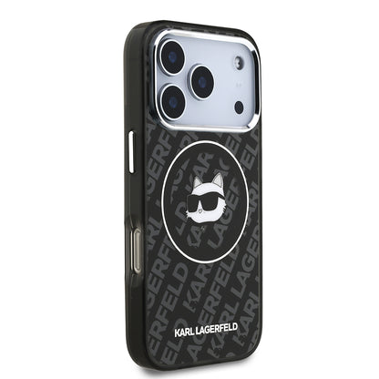 Apple iPhone 17 Pro Kılıf Karl Lagerfeld Orjinal Lisanslı IML Baskılı Choupette Heads Kapak