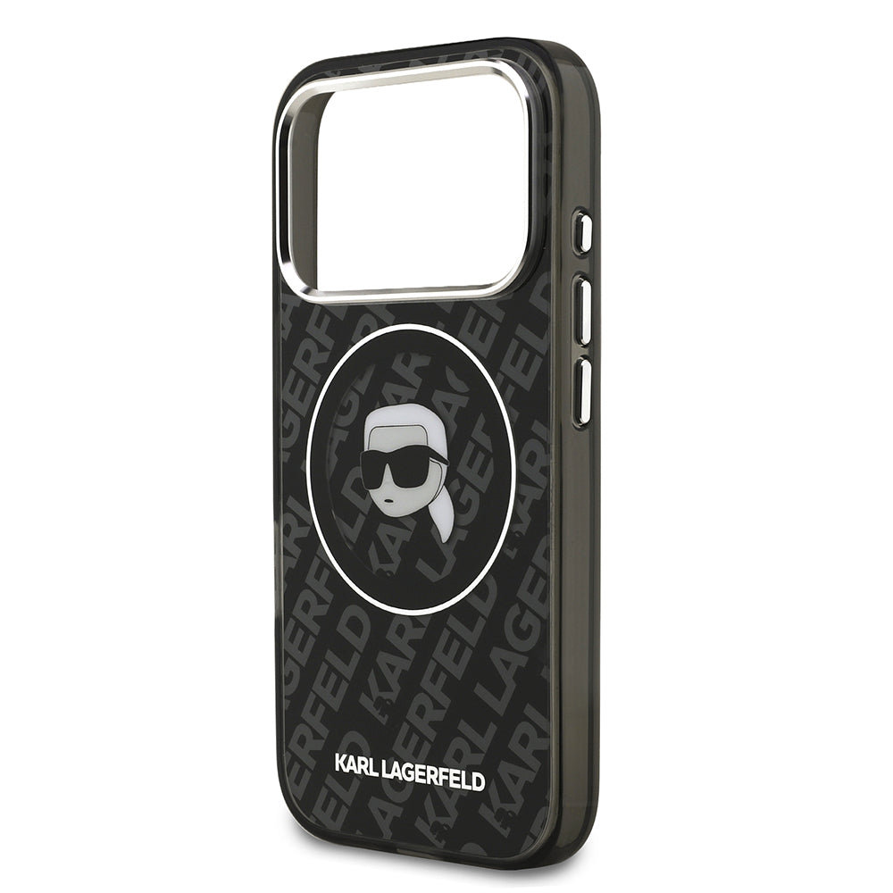 Apple iPhone 17 Pro Kılıf Karl Lagerfeld Orjinal Lisanslı IML Baskılı KL Heads Kapak