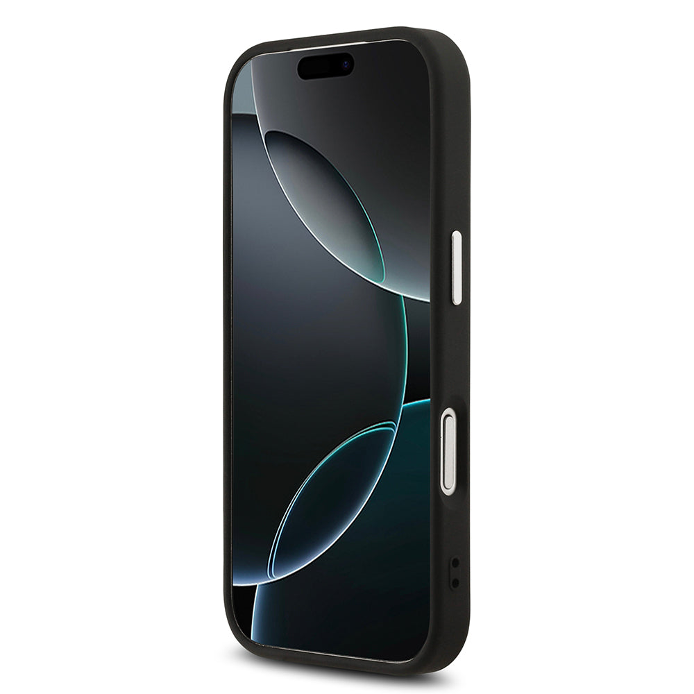 Apple iPhone 17 Pro Kılıf Karl Lagerfeld Orjinal Lisanslı M-safe Şarj Özellikli Metal Kamera ve Buton Tasarımlı K&C PU Deri Kapak