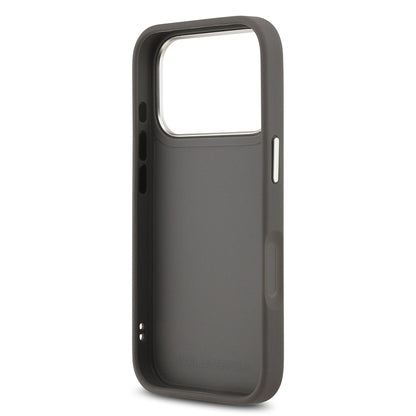 Apple iPhone 17 Pro Kılıf Karl Lagerfeld Orjinal Lisanslı Metal Logolu K&C Heads Pin Kapak