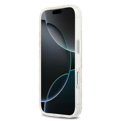 Apple iPhone 17 Pro Kılıf Karl Lagerfeld Orjinal Lisanslı Parlayan Simli Karl & Choupette Heads Kapak