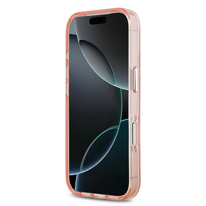 Apple iPhone 17 Pro Kılıf Karl Lagerfeld Orjinal Lisanslı Parlayan Simli Karl & Choupette Heads Kapak