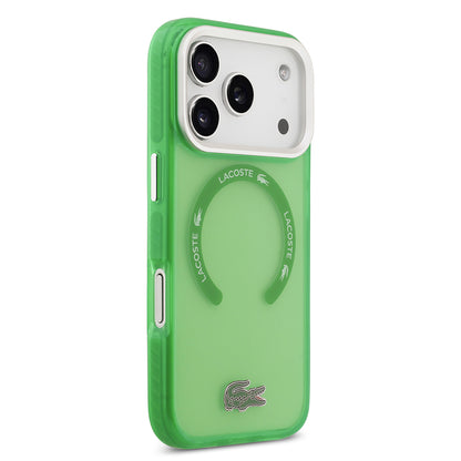 Apple iPhone 17 Pro Kılıf Lacoste Orjinal Lisanslı M-safe Şarj Özellikli İkonik Timsah Logolu Buzlu Kapak