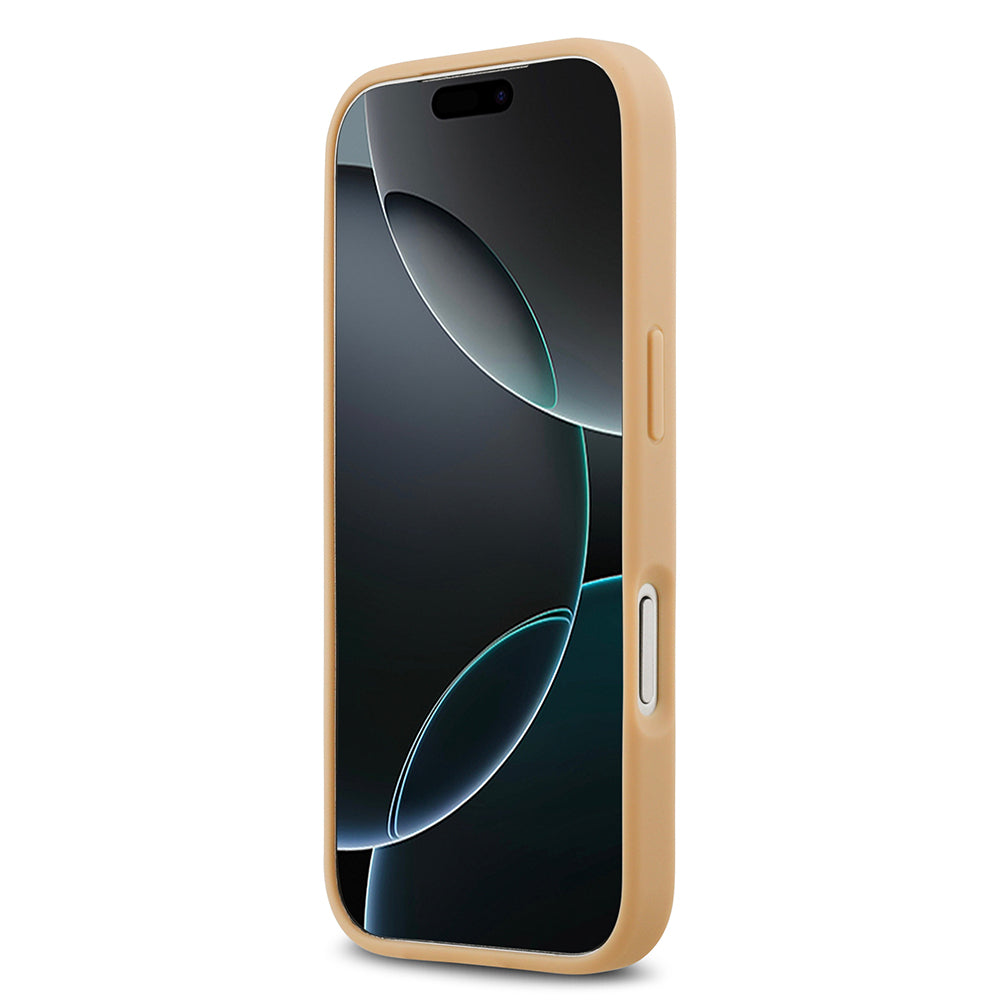 Apple iPhone 17 Pro Kılıf Lacoste Orjinal Lisanslı M-safe Şarj Özellikli PU Deri Tasarımlı Karışık Monogram Desenli Kapak