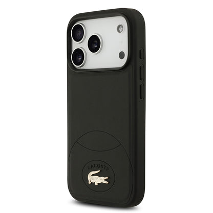 Apple iPhone 17 Pro Kılıf Lacoste Orjinal Lisanslı M-safe Şarj Özellikli PU Deri Tasarımlı Metal Logolu Kapak