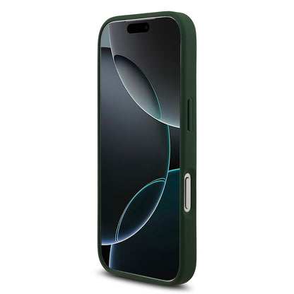 Apple iPhone 17 Pro Kılıf Lacoste Orjinal Lisanslı M-safe Şarj Özellikli PU Deri Tasarımlı Metal Logolu Kapak