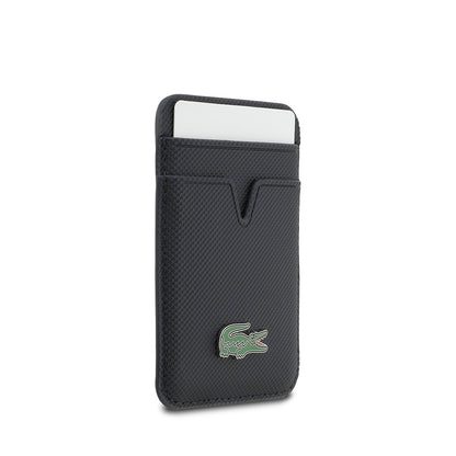 Apple iPhone 17 Pro Kılıf Lacoste Orjinal Lisanslı M-safe Şarj Özellikli PU Pike Desenli Metal Logolu Kartlıklı Kapak