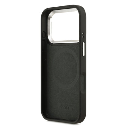 Apple iPhone 17 Pro Kılıf Lacoste Orjinal Lisanslı M-safe Şarj Özellikli PU Pike Desenli Standlı Metal Logolu Kapak