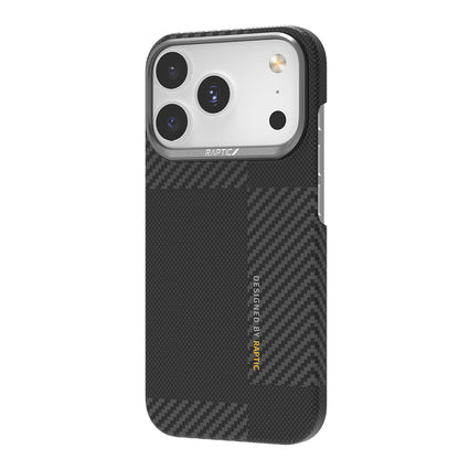 Apple iPhone 17 Pro Kılıf M-safe Şarj Özellikli 600D Metal Kamera Çerçeveli Raptic Aramid Fiber Geotik Serisi Kapak
