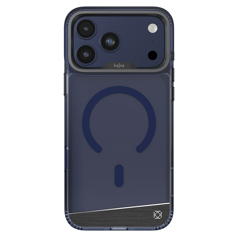 Apple iPhone 17 Pro Kılıf M-safe Şarj Özellikli Airbag Tasarımlı O-Ring Şeffaf Kajsa Trans Alüminyum Shield Serisi Kapak