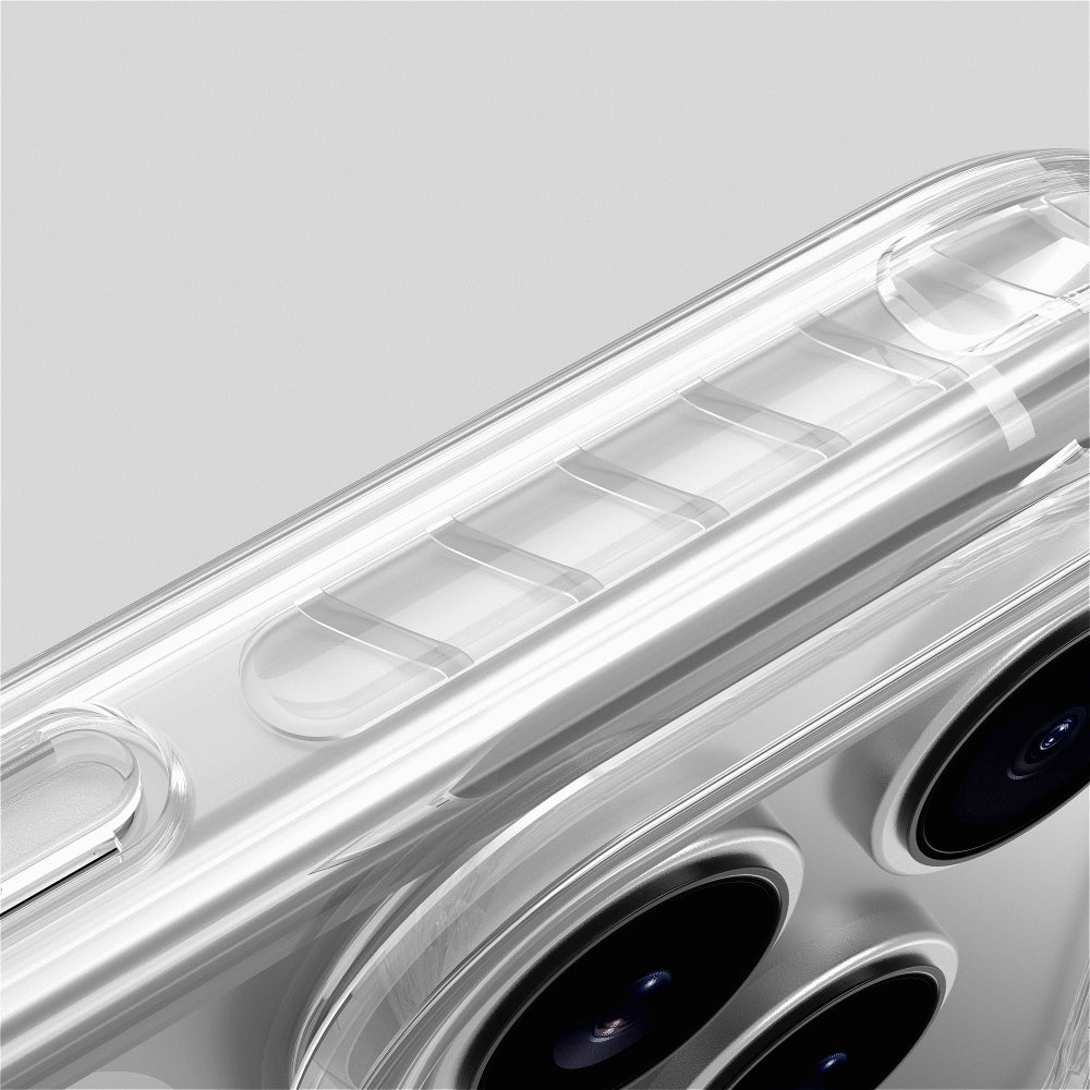 Apple iPhone 17 Pro Kılıf M-Safe Şarj Özellikli Airbag Tasarımlı Standlı AmazingThing Titan Pro MagSpin Kapak