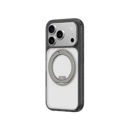 Apple iPhone 17 Pro Kılıf M-Safe Şarj Özellikli Airbag Tasarımlı Standlı AmazingThing Titan Pro MagSpin Kapak