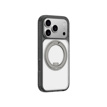 Apple iPhone 17 Pro Kılıf M-Safe Şarj Özellikli Airbag Tasarımlı Standlı AmazingThing Titan Pro MagSpin Kapak