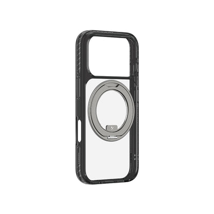 Apple iPhone 17 Pro Kılıf M-Safe Şarj Özellikli Airbag Tasarımlı Standlı AmazingThing Titan Pro MagSpin Kapak