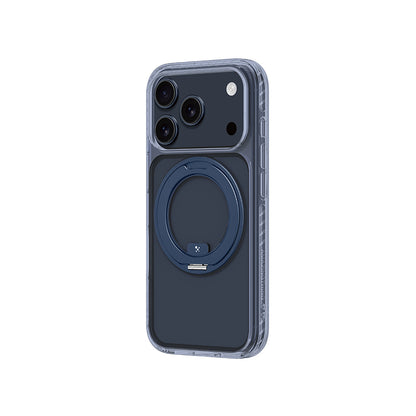 Apple iPhone 17 Pro Kılıf M-Safe Şarj Özellikli Airbag Tasarımlı Standlı AmazingThing Titan Pro MagSpin Kapak