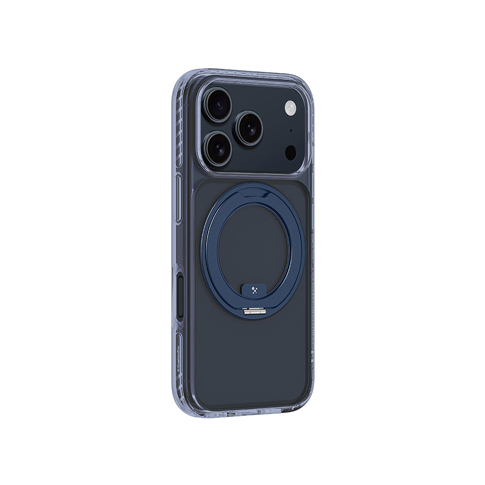 Apple iPhone 17 Pro Kılıf M-Safe Şarj Özellikli Airbag Tasarımlı Standlı AmazingThing Titan Pro MagSpin Kapak
