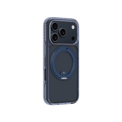 Apple iPhone 17 Pro Kılıf M-Safe Şarj Özellikli Airbag Tasarımlı Standlı AmazingThing Titan Pro MagSpin Kapak