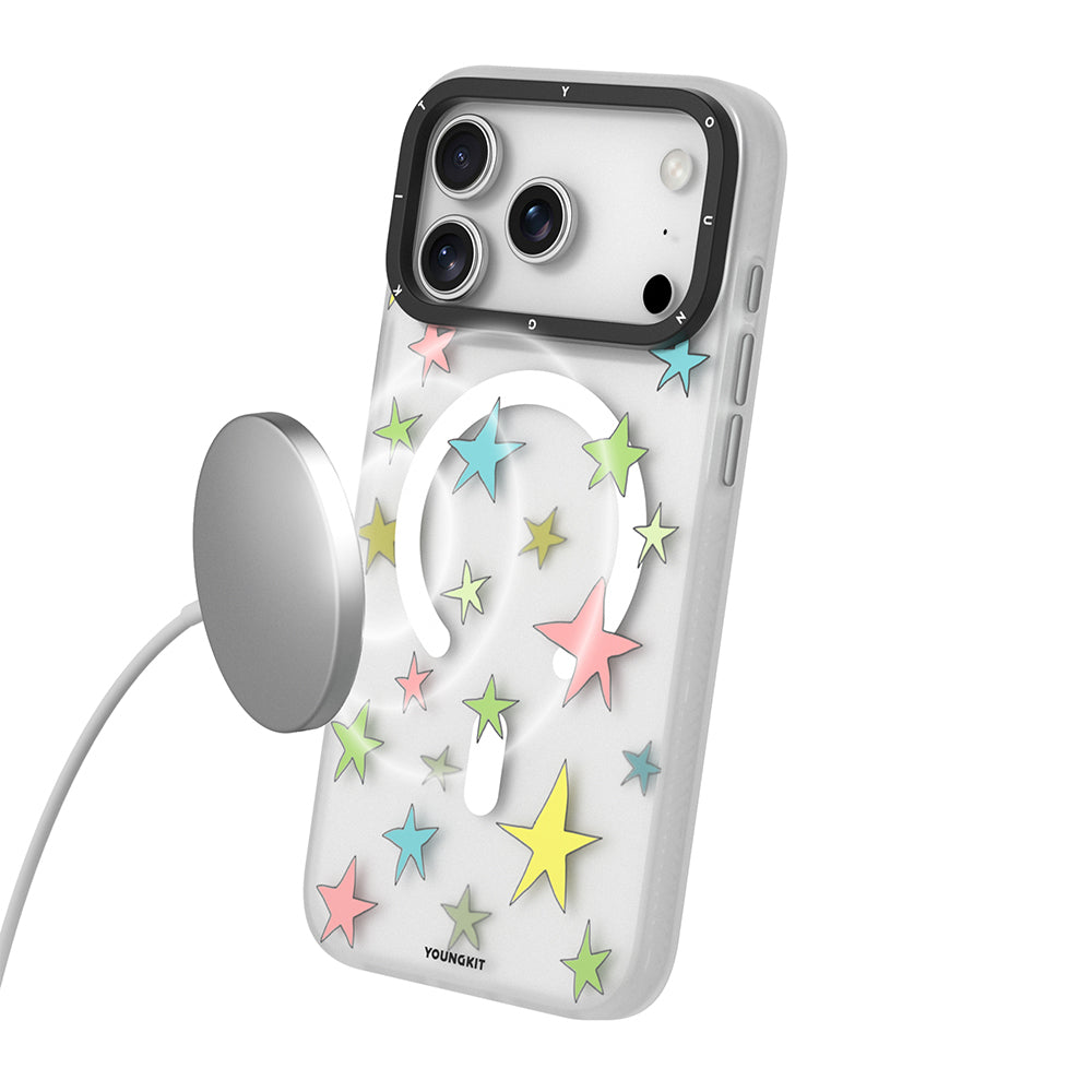 Apple iPhone 17 Pro Kılıf M-Safe Şarj Özellikli Airbagli Çift Katmanlı Youngkit Sweathart Serisi Kapak