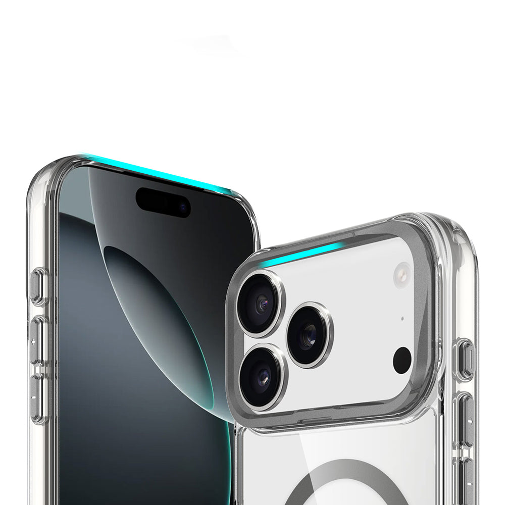 Apple iPhone 17 Pro Kılıf M-safe Şarj Özellikli Airbagli Kamera Standlı Zore Azor Kapak