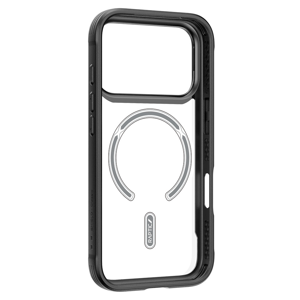 Apple iPhone 17 Pro Kılıf M-safe Şarj Özellikli Airbagli Raptic Shield Serisi Şeffaf Arka Yüzey Kapak