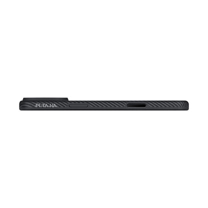 Apple iPhone 17 Pro Kılıf M-safe Şarj Özellikli Aramid Fiber Pitaka Military-Grade Classic Serisi Black-Grey Twill Kapak